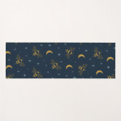 Celestial Honeybee Yoga Mat – Moon & Stars Pattern Yogamatte (Vorderseite (Horizontal))
