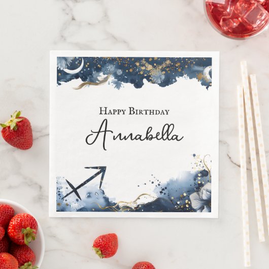 Celestial Horoscope Sagittarius Geburtstag Serviette (Beispiel)