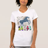 Celestial Horse “HARD” – Cosmic Graffiti Art Desig T-Shirt (Vorderseite)