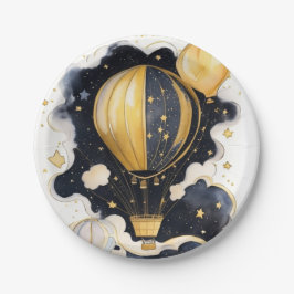 Celestial Hot Air Ballon Babydusche Pappteller