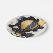 Celestial Hot Air Ballon Babydusche Pappteller (Schrägansicht)