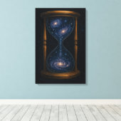 Celestial Hourglass mit blühenden Galaxien Leinwanddruck (Insitu (Holzboden))