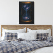 Celestial Hourglass mit blühenden Galaxien Leinwanddruck (Insitu (Schlafzimmer))
