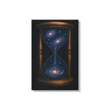 Celestial Hourglass mit blühenden Galaxien