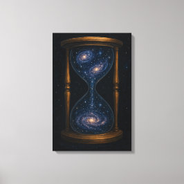 Celestial Hourglass mit blühenden Galaxien Leinwanddruck