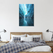 Celestial Ice Cave -Sapphire Blue Abstract Realism Leinwanddruck (Insitu (Schlafzimmer))
