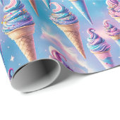 Celestial Ice Cream Cones Geschenkpapier (Rolleneckpunkt)