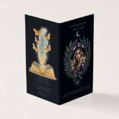 Celestial Indigo Pagan Witch Beerdigung Programm (Vorderseite)