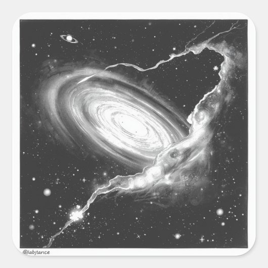 Celestial Ink Dreams Quadratischer Aufkleber (Vorderseite)