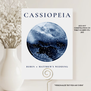 Celestial, jede Konstellation blau und grau Tischnummer