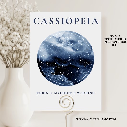 Celestial, jede Konstellation blau und grau Tischnummer