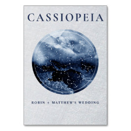 Celestial, jede Konstellation Blau und Silber Tischnummer