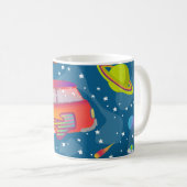 Celestial Journey - Groovy Peace Van Space Ship Kaffeetasse (VorderseiteRechts)