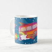 Celestial Journey - Groovy Peace Van Space Ship Kaffeetasse (Vorderseite Links)