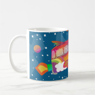 Celestial Journey - Groovy Peace Van Space Ship Kaffeetasse