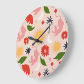 Celestial Jungle Große Wanduhr (Winkel)