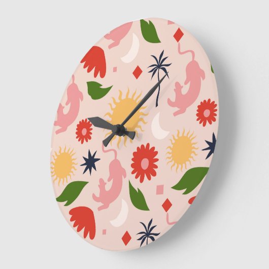 Celestial Jungle Große Wanduhr (Winkel)