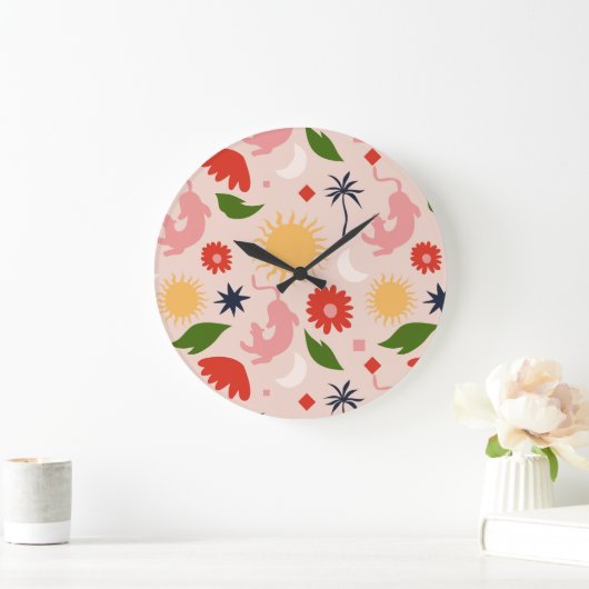 Celestial Jungle Große Wanduhr (Zuhause)