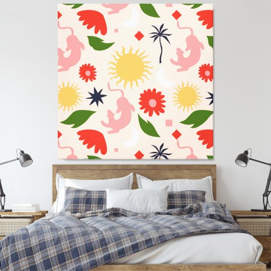 Celestial Jungle Leinwanddruck (Insitu (Schlafzimmer))