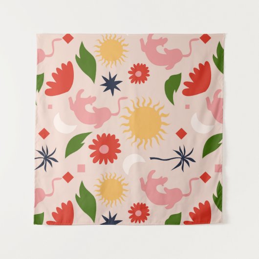 Celestial Jungle Wandteppich (Vorderseite (Horizontal))