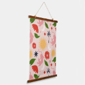 Celestial Jungle Wandteppich Mit Holzrahmen (Gewinkelt)