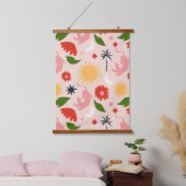 Celestial Jungle Wandteppich Mit Holzrahmen (Schlafzimmer)