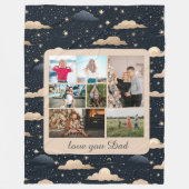 Celestial Kids Multiple Fotos Monogram Fleecedecke (Vorderseite)