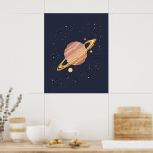 Celestial Kinderzimmer Soft Saturn Planet Poster (Küche)
