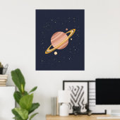 Celestial Kinderzimmer Soft Saturn Planet Poster (Heimbüro)