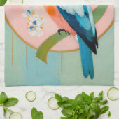 Celestial Kingfisher: A Study in Azure and Gold Geschirrtuch (Gefaltet)