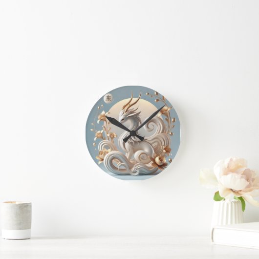 Celestial Kirin Fantasy Collection Runde Wanduhr (Zuhause)