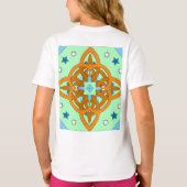 Celestial Knot Art Prints | Unique Star Patterns T-Shirt (Rückseite)