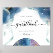Celestial, Konstellationen, Starry Guestbook-Zeich Poster (Vorne)