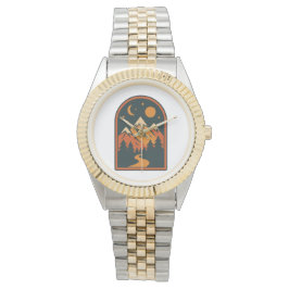 Celestial Landscape Unisex Two-Tone Bracelet Watch Armbanduhr