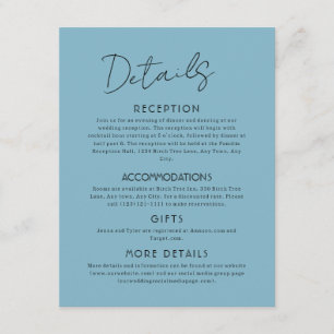 Celestial Large Wedding Enclosure Card Begleitkarte