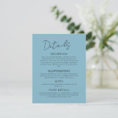 Celestial Large Wedding Enclosure Card Begleitkarte (Stehend Vorderseite)