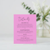 Celestial Large Wedding Enclosure Card Begleitkarte (Stehend Vorderseite)