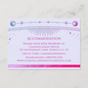 Celestial Lavender Modern Accommodation Begleitkarte