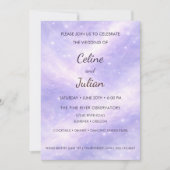 Celestial Lavender Nebula Under the Stars Wedding  Einladung (Vorderseite)