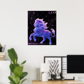 Celestial Leo – Astrology Art Poster (Heimbüro)