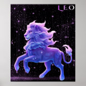Celestial Leo – Astrology Art Poster (Vorne)