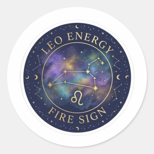  Celestial Leo Energy Zodiac Constellation Sticker (Vorderseite)