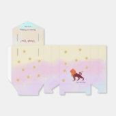 Celestial Leo Watercolor | 1st Birthday Geschenkschachtel (Ungefaltet)