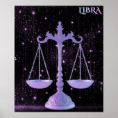 Celestial Libra – Astrology Art Poster (Vorne)