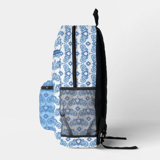 Celestial Liebe Stars Herz Muster Mit Monogramm Bedruckter Rucksack (Rechts)