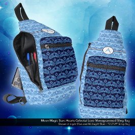 Celestial Liebe Stars Herz Muster Mit Monogramm Crossbody Bag