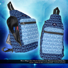 Celestial Liebe Stars Herz Muster Mit Monogramm Crossbody Bag