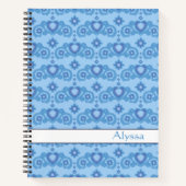 Celestial Liebe Stars Herz Name Light Blue Notizblock (Vorderseite)