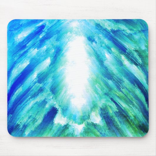 Celestial Light Burst Abstrakte Kunst drucken Mousepad (Vorne)