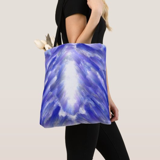 Celestial Light Burst Abstrakte Kunst drucken Tasche (Von Nahem)